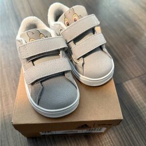 Adidas Kids Gray Sneakers with Cartoon Design